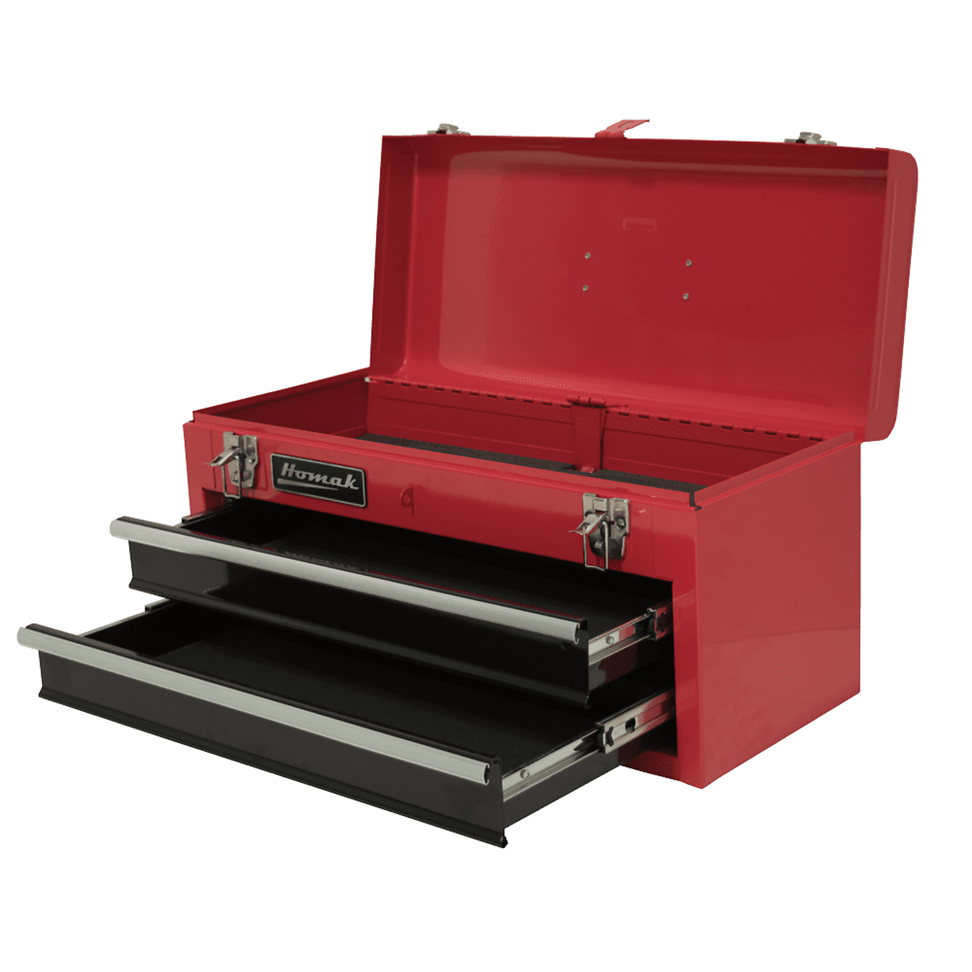 Homak, 20" 2 Drawer Toolbox, Red, Heavy-duty 21-gauge steel, Model #  RD01022001